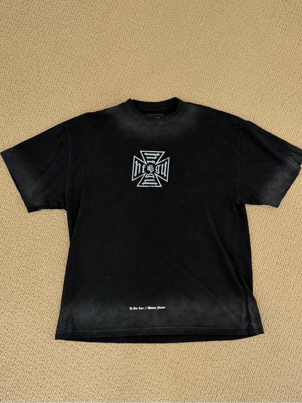 Darc Sport Black Short Sleeve Tee with White Emblem